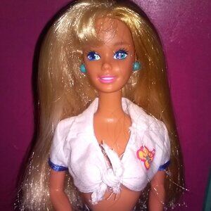 Camp Barbie Doll in Jean shorts 90s